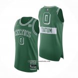 Camiseta Boston Celtics Jayson Tatum #0 Ciudad Autentico Verde