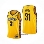 Camiseta Brooklyn Nets Jarrett Allen #31 Ciudad 2020-21 Amarillo