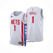 Camiseta Brooklyn Nets Mikal Bridges #1 Classic 2022-23 Blanco