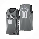 Camiseta Brooklyn Nets Personalizada Statement Gris
