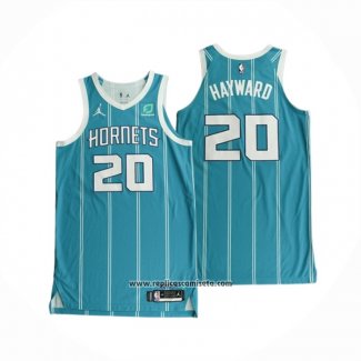 Camiseta Charlotte Hornets Gordon Hayward #20 Icon Autentico 2020-21 Verde