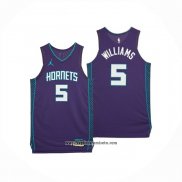 Camiseta Charlotte Hornets Mark Williams #5 Statement 2025-26 Violeta