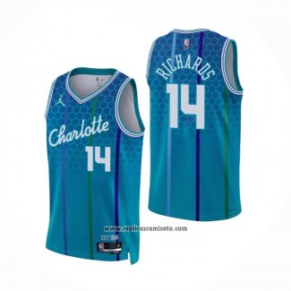 Camiseta Charlotte Hornets Nick Richards #14 Ciudad 2021-22 Azul