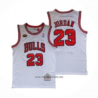 Camiseta Chicago Bulls Michael Jordan #23 Mitchell & Ness 1998 NBA Finals Blanco