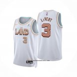 Camiseta Cleveland Cavaliers Caris Levert #3 Ciudad 2022-23 Blanco