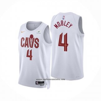 Camiseta Cleveland Cavaliers Evan Mobley #4 Association 2022-23 Blanco