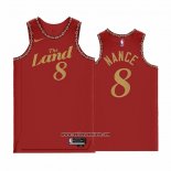 Camiseta Cleveland Cavaliers Pete Nance #8 Ciudad 2023-24 Rojo