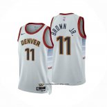 Camiseta Denver Nuggets Bruce Brown JR. #11 Ciudad 2022-23 Blanco