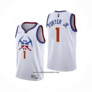 Camiseta Denver Nuggets Michael Porter Jr. #1 Earned 2020-21 Blanco