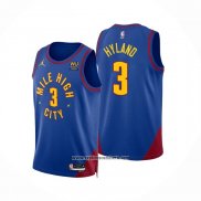 Camiseta Denver Nuggets Nahshon Hyland #3 Statement 2022-23 Azul