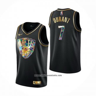 Camiseta Golden Edition Brooklyn Nets Kevin Durant #7 2021-22 Negro