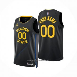 Camiseta Golden State Warriors Personalizada Statement 2024-25 Negro