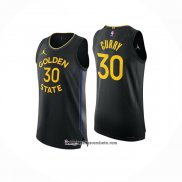 Camiseta Golden State Warriors Stephen Curry #30 Statement 2024-25 Negro