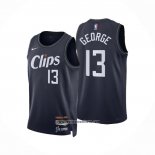 Camiseta Los Angeles Clippers Paul George #13 Ciudad 2023-24 Azul