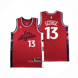 Camiseta Los Angeles Clippers Paul George #13 Statement 2024-25 Rojo