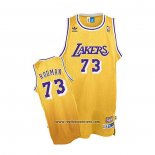 Camiseta Los Angeles Lakers Dennis Rodman #73 Retro Amarillo