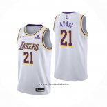 Camiseta Los Angeles Lakers Joel Ayayi #21 Association 2021-22 Blanco