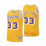 Camiseta Los Angeles Lakers Kareem Abdul-Jabbar #33 Mitchell & Ness 1984-85 Amarillo