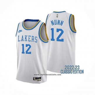 Camiseta Los Angeles Lakers Kendrick Nunn #12 Classic 2022-23 Blanco