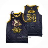 Camiseta Los Angeles Lakers Kobe Bryant #24 Black Mamba Snakeskin Negro