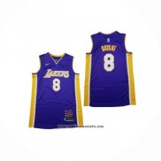 Camiseta Los Angeles Lakers Kobe Bryant #8 Retirement 2018 Violeta