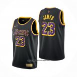 Camiseta Los Angeles Lakers LeBron James #23 Earned 2020-21 Negro