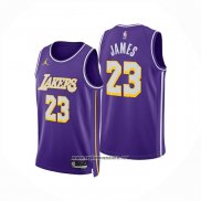 Camiseta Los Angeles Lakers Lebron James NO 23 Statement 2025-26 Violeta