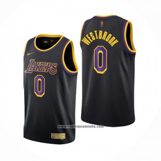 Camiseta Los Angeles Lakers Russell Westbrook #0 Statement 2021-22 Negro