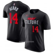 Camiseta Manga Corta Miami Heat Tyler Herro Ciudad 2023-24 Negro