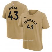 Camiseta Manga Corta Toronto Raptors Pascal Siakam Ciudad 2023-24 Marron