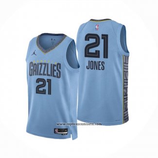 Camiseta Memphis Grizzlies Tyus Jones #21 Statement 2022-23 Azul