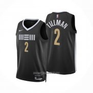 Camiseta Memphis Grizzlies Xavier Tillman #2 Ciudad 2023-24 Negro