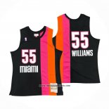 Camiseta Miami Floridians Jason Williams #55 Hardwood Classics Throwback Negro