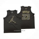 Camiseta Michael Jordan #23 Negro Oro