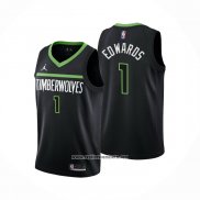 Camiseta Minnesota Timberwolves Anthony Edwards #1 Statement 2022-23 Negro