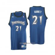 Camiseta Minnesota Timberwolves Kevin Garnett #21 Retro Azul