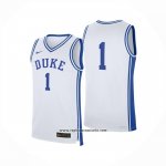 Camiseta NCAA Duke Blue Devils NO 1 Blanco