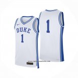 Camiseta NCAA Duke Blue Devils NO 1 Blanco
