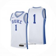 Camiseta NCAA Duke Blue Devils NO 1 Blanco