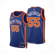 Camiseta New York Knicks Isaiah Hartenstein #55 Ciudad 2023-24 Azul