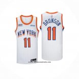 Camiseta New York Knicks Jalen Brunson #11 Ciudad 2024-25 Blanco
