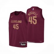 Camiseta Nino Cleveland Cavaliers Donovan Mitchell #45 Icon 2022-23 Rojo