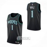 Camiseta Nino Minnesota Timberwolves Lamelo Ball NO 1 Statement 2026-27 Negro