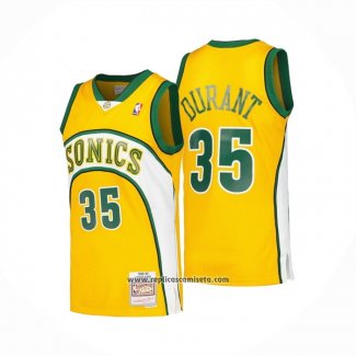 Camiseta Nino Seattle SuperSonics Kevin Durant #35 Mitchell & Ness 2007-08 Amarillo