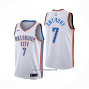 Camiseta Oklahoma City Thunder Carmelo Anthony #7 Association Blanco