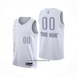 Camiseta Oklahoma City Thunder Personalizada Ciudad 2021-22 Blanco