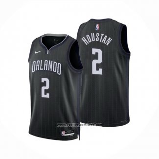 Camiseta Orlando Magic Caleb Houstan #2 Ciudad 2022-23 Negro