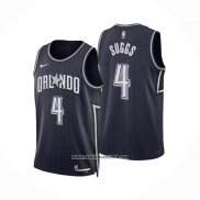 Camiseta Orlando Magic Jalen Suggs #4 Ciudad 2023-24 Azul