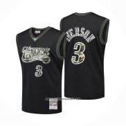 Camiseta Philadelphia 76ers Allen Iverson #3 Camuflaje Verde