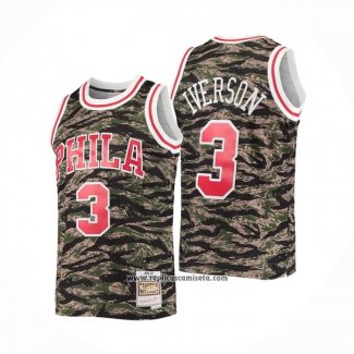 Camiseta Philadelphia 76ers Allen Iverson #3 Hardwood Classics 1996-97 Camuflaje